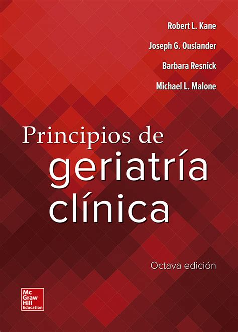 PRINCIPIOS DE GERIATRIA CLINICA.